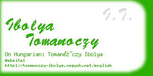 ibolya tomanoczy business card